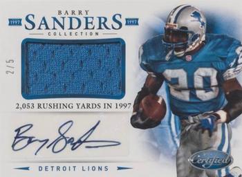 2013 Panini Certified - Barry Sanders Collection Signature Materials #1 Barry Sanders Front
