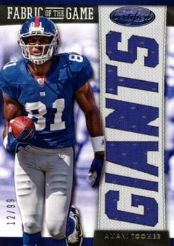2013 Panini Certified - Fabric of the Game Team Die Cut #1 Amani Toomer Front