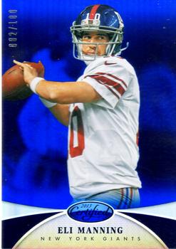 2013 Panini Certified - Mirror Blue #116 Eli Manning Front