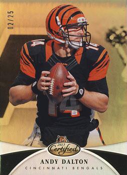 2013 Panini Certified - Mirror Gold #6 Andy Dalton Front