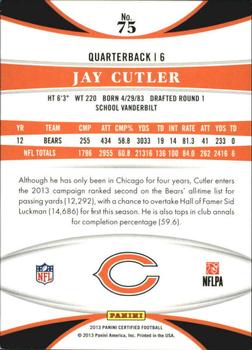 2013 Panini Certified - Mirror Red #75 Jay Cutler Back
