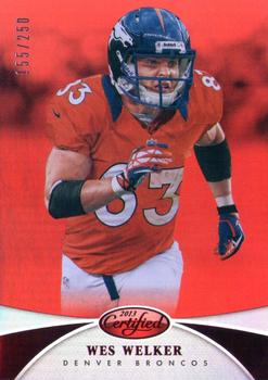 2013 Panini Certified - Mirror Red #58 Wes Welker Front