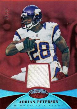 2013 Panini Certified - Mirror Red Materials #1 Adrian Peterson Front