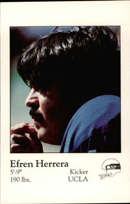 1980 Seattle Seahawks Police #4 Efren Herrera Front