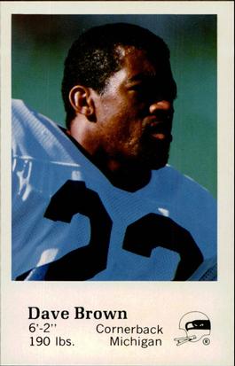 1982 Seattle Seahawks Police #5 Dave Brown Front