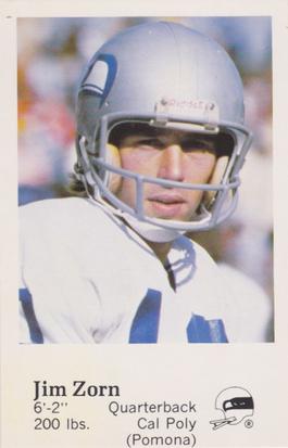 1982 Seattle Seahawks Police #11 Jim Zorn Front