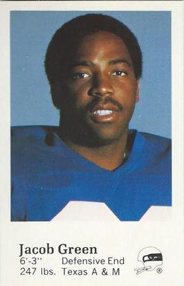 1982 Seattle Seahawks Police #13 Jacob Green Front