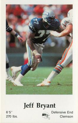 1985 Seattle Seahawks Police #NNO Jeff Bryant Front