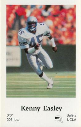 1985 Seattle Seahawks Police #NNO Kenny Easley Front