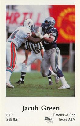 1985 Seattle Seahawks Police #NNO Jacob Green Front