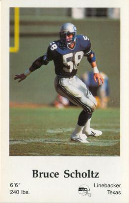 1985 Seattle Seahawks Police #NNO Bruce Scholtz Front