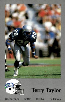 1988 Seattle Seahawks Police #NNO Terry Taylor Front
