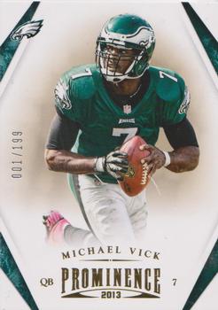 2013 Panini Prominence - Gold #73 Michael Vick Front