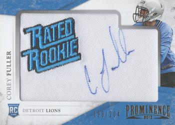 2013 Panini Prominence - Rookie Rated Rookie Patch Autographs #119 Corey Fuller Front