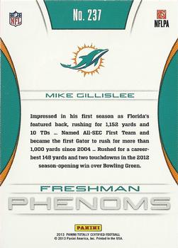 2013 Panini Totally Certified #237 Mike Gillislee Back
