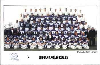 1989 Indianapolis Colts Police #1 Colts Team Card Front