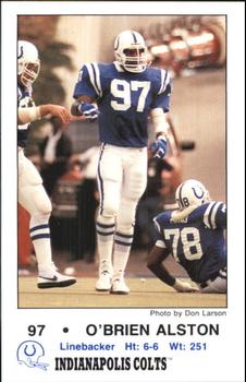 1989 Indianapolis Colts Police #5 O'Brien Alston Front