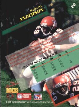 1995 Signature Rookies  #2 Kelvin Anderson Back