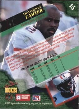 1995 Signature Rookies  #15 Ontiwaun Carter Back