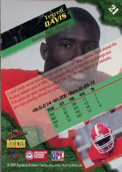 1995 Signature Rookies  #21 Terrell Davis Back