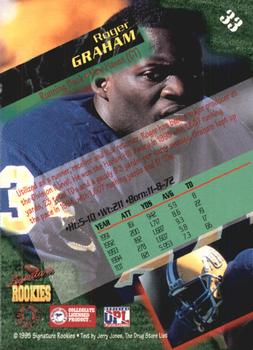 1995 Signature Rookies  #33 Roger Graham Back