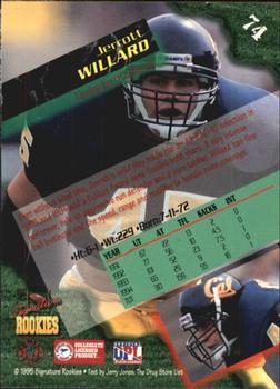 1995 Signature Rookies  #74 Jerrott Willard Back
