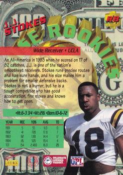 1995 Signature Rookies  #R8 J.J. Stokes Back
