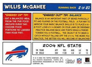 2005 Topps Youth Football #2 Willis McGahee Back