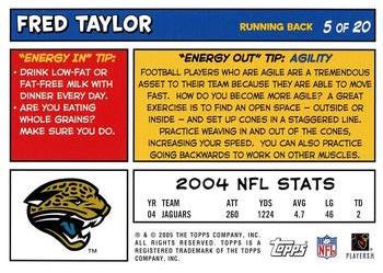 2005 Topps Youth Football #5 Fred Taylor Back