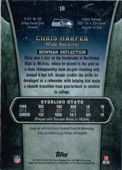 2013 Bowman Sterling #18 Chris Harper Back