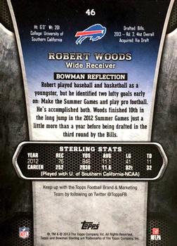 2013 Bowman Sterling #46 Robert Woods Back