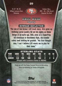 2013 Bowman Sterling #89 Eric Reid Back