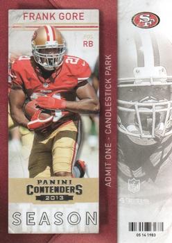 2013 Panini Contenders #3 Frank Gore Front