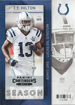 2013 Panini Contenders #35 T.Y. Hilton Front