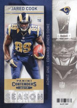 2013 Panini Contenders #75 Jared Cook Front