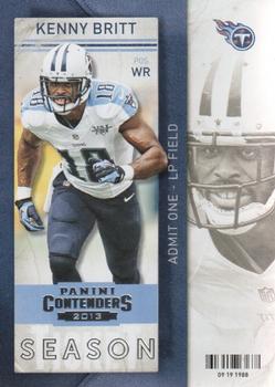 2013 Panini Contenders #96 Kenny Britt Front