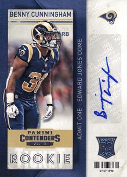 2013 Panini Contenders #108 Benny Cunningham Front