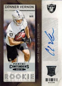 2013 Panini Contenders #161 Conner Vernon Front