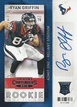 2013 Panini Contenders #178 Ryan Griffin Front
