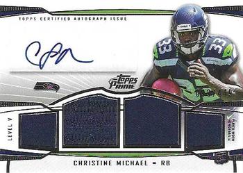 2013 Topps Prime - Autographed Relics Level 5 Silver #PV-CM Christine Michael Front