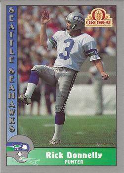 1990 Pacific Oroweat Seattle Seahawks #2 Rick Donnelly Front