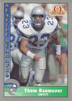 1990 Pacific Oroweat Seattle Seahawks #7 Thom Kaumeyer Front