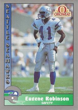 1990 Pacific Oroweat Seattle Seahawks #9 Eugene Robinson Front