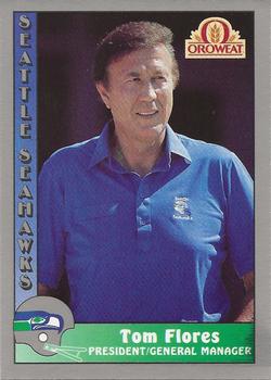 1990 Pacific Oroweat Seattle Seahawks #18 Tom Flores Front