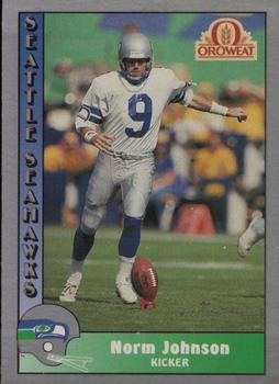 1990 Pacific Oroweat Seattle Seahawks #26 Norm Johnson Front