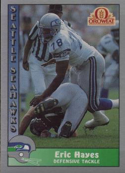 1990 Pacific Oroweat Seattle Seahawks #27 Eric Hayes Front