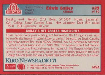 1990 Pacific Oroweat Seattle Seahawks #29 Edwin Bailey Back