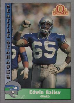 1990 Pacific Oroweat Seattle Seahawks #29 Edwin Bailey Front