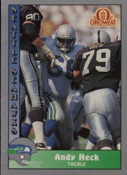 1990 Pacific Oroweat Seattle Seahawks #32 Andy Heck Front