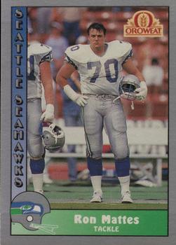 1990 Pacific Oroweat Seattle Seahawks #38 Ron Mattes Front
